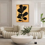 Floral 1556 Canvas Art 60 x 40 cm / Black