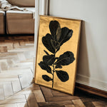 Floral 1556 Canvas Art 60 x 40 cm / Black