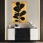 Floral 1556 Canvas Art 60 x 40 cm / Black