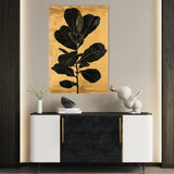 Floral 1556 Canvas Art 60 x 40 cm / Black