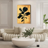 Floral 1557 Canvas Art 60 x 40 cm / Black