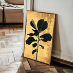 Floral 1557 Canvas Art 60 x 40 cm / Black