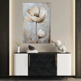 Floral 1558 Canvas Art 60 x 40 cm / Black
