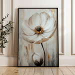 Floral 1559 Canvas Art 60 x 40 cm / Black