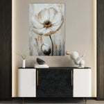 Floral 1559 Canvas Art 60 x 40 cm / Black
