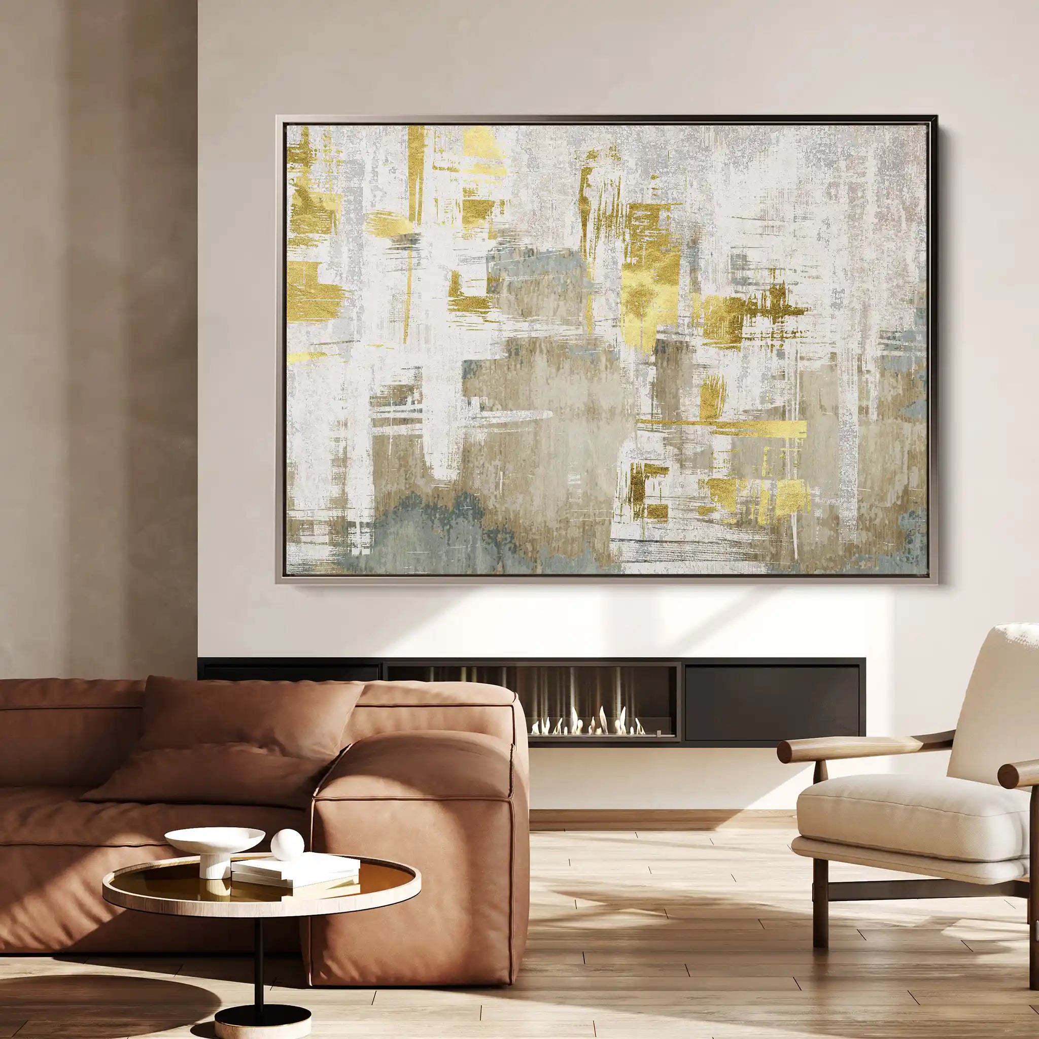 Abstract 156 Canvas Art 60 x 40 cm / Black