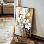Floral 156 Canvas Art 60 x 40 cm / Black