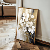 Floral 156 Canvas Art 60 x 40 cm / Black
