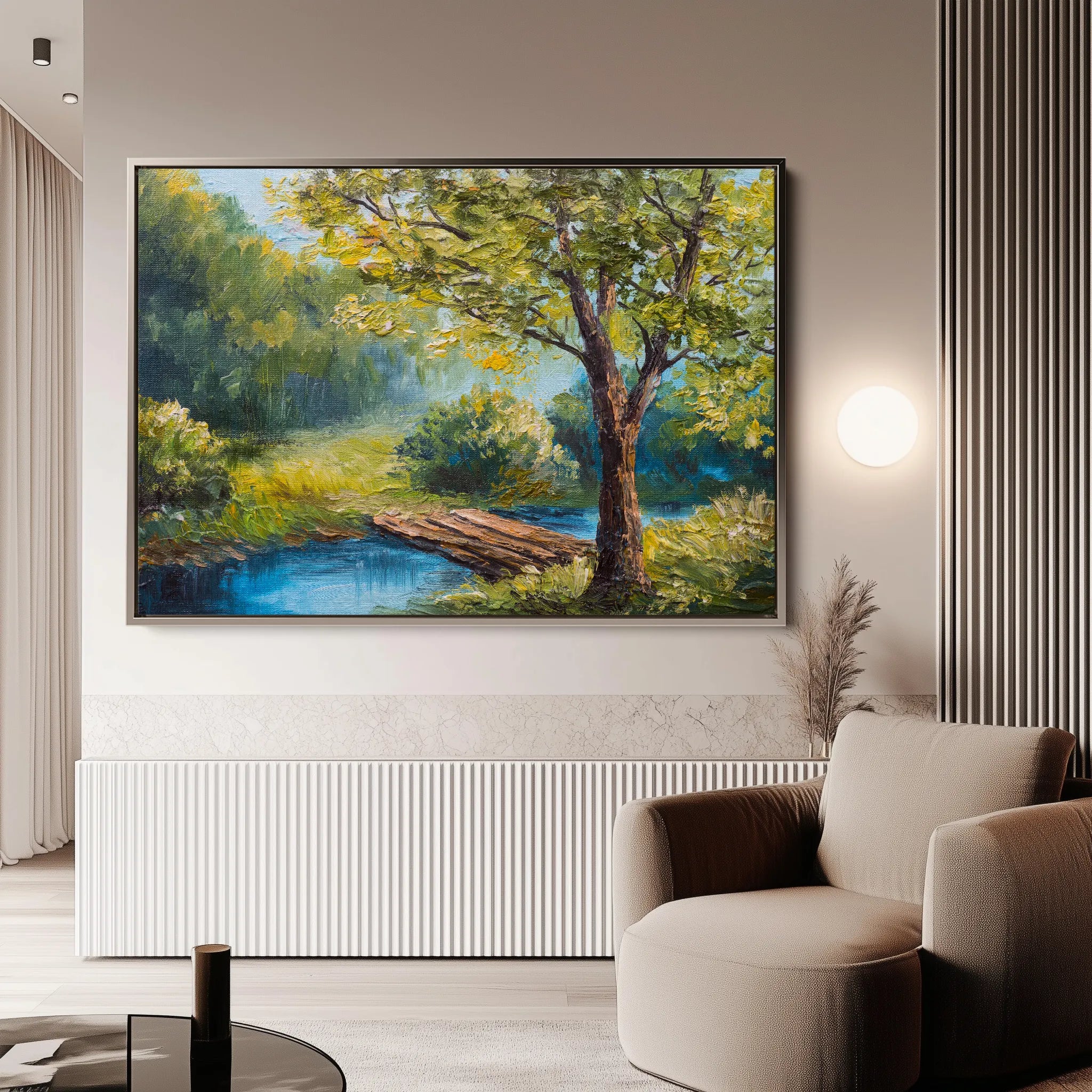 Landscape 156 Canvas Art 60 x 40 cm / Black