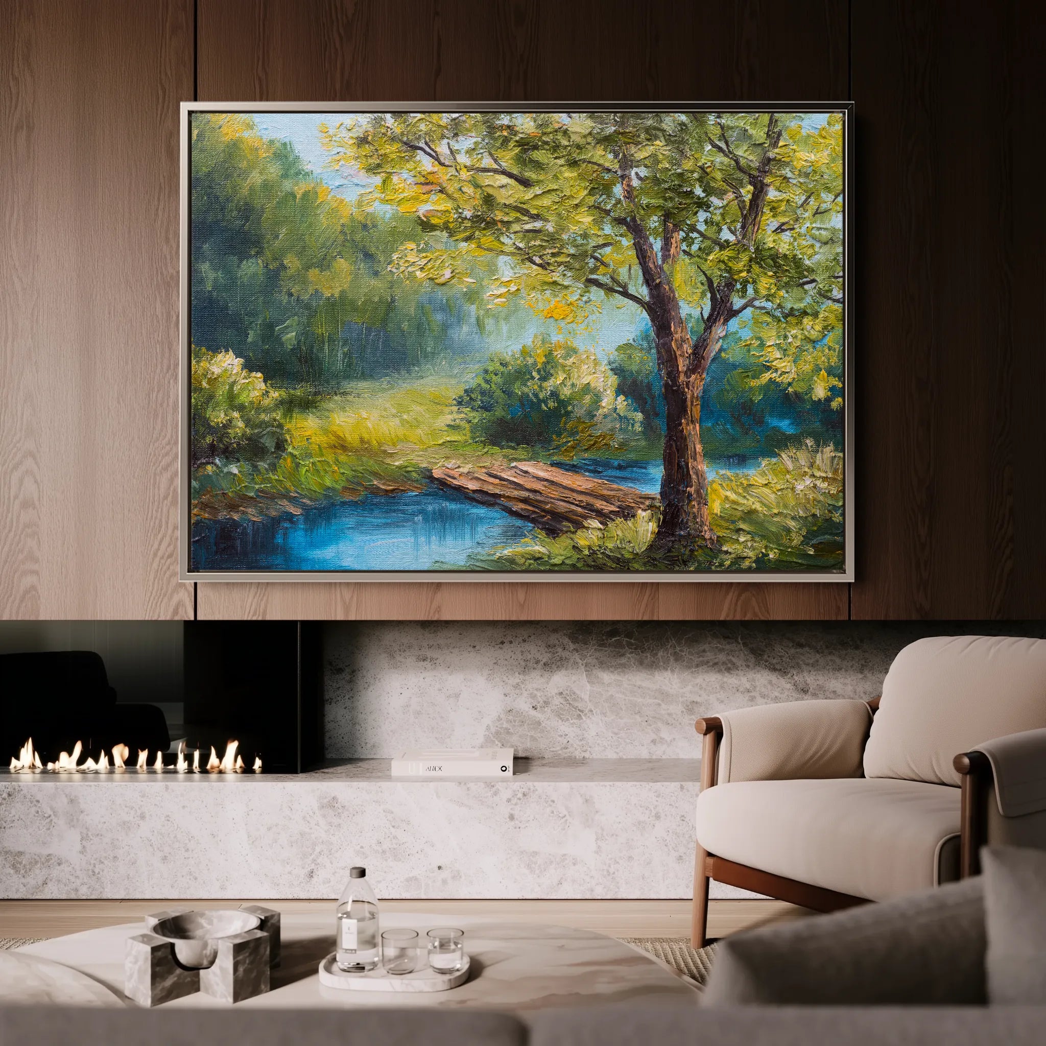 Landscape 156 Canvas Art 60 x 40 cm / Black