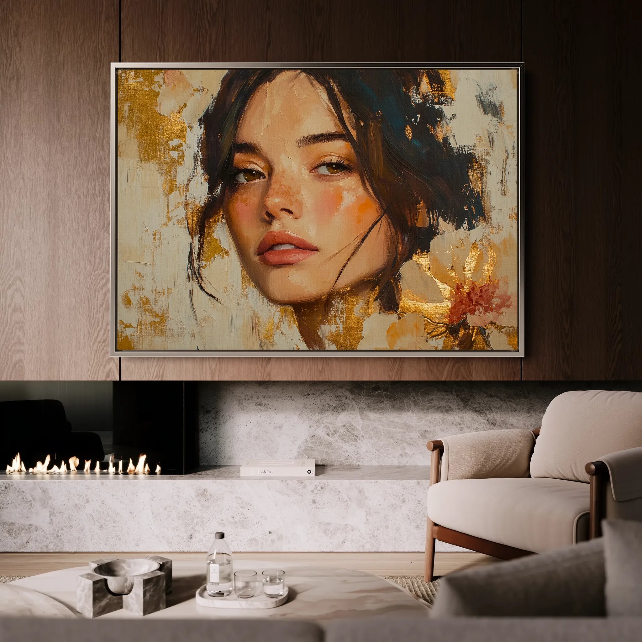 Portrait 156 Canvas Art 60 x 40 cm / Black