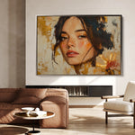 Portrait 156 Canvas Art 60 x 40 cm / Black
