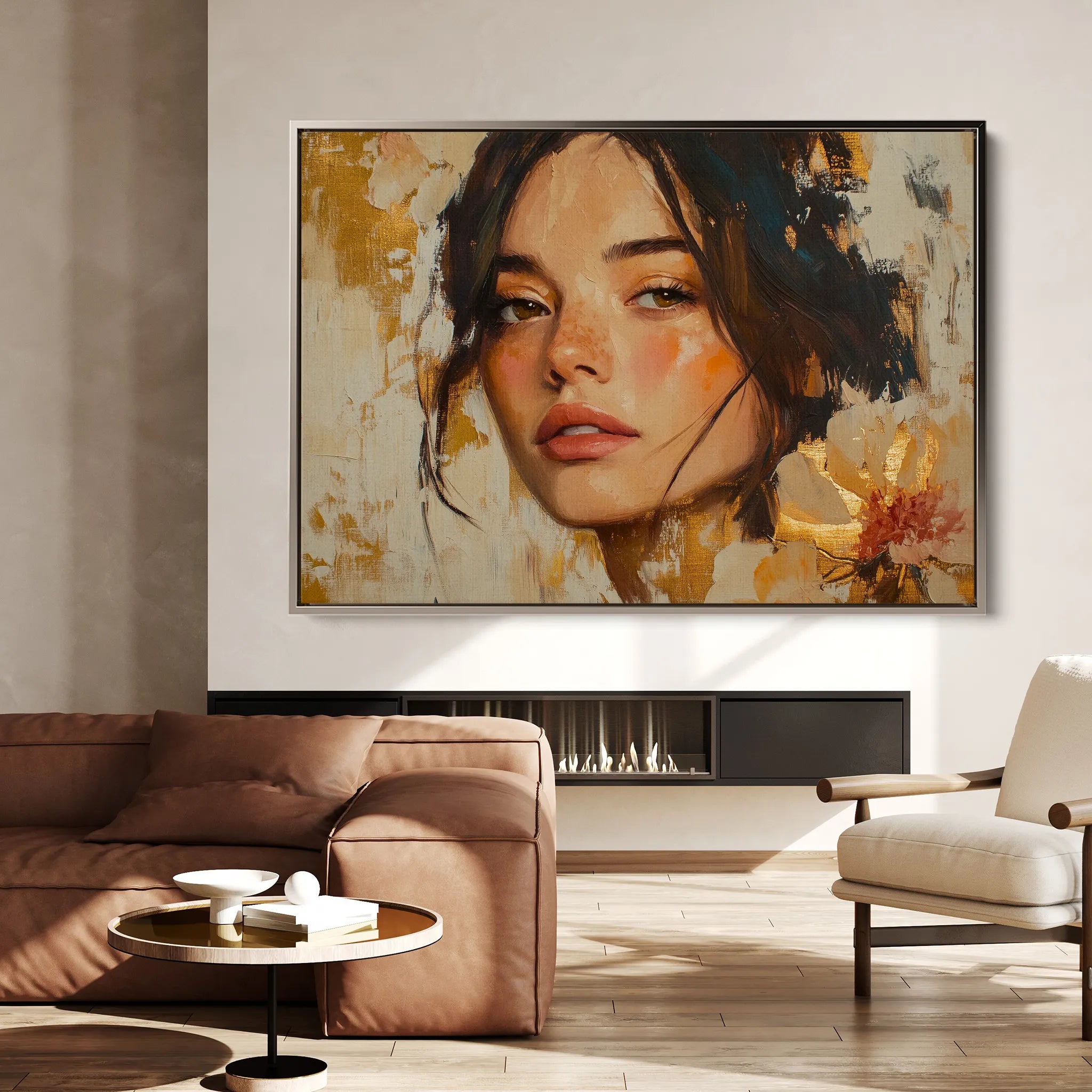 Portrait 156 Canvas Art 60 x 40 cm / Black