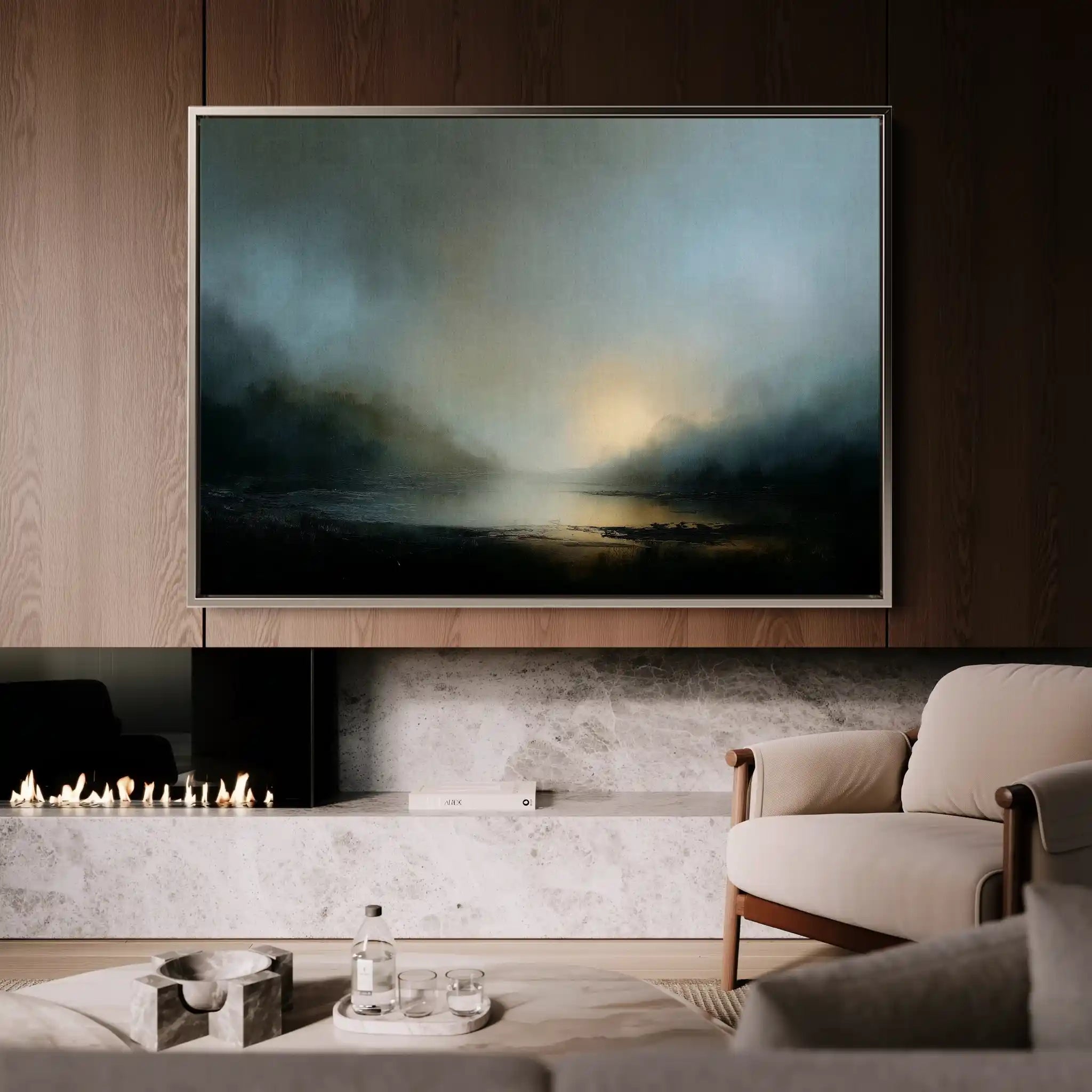 Abstract 1560 Canvas Art 60 x 40 cm / Black