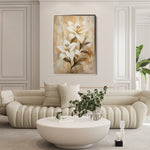 Floral 1560 Canvas Art 60 x 40 cm / Black