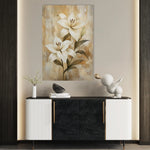 Floral 1560 Canvas Art 60 x 40 cm / Black
