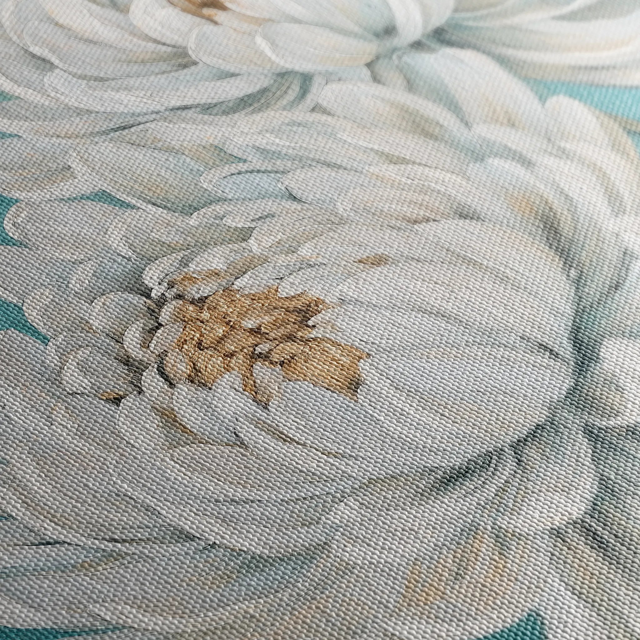 Floral 1561 Canvas Art 60 x 40 cm / Black