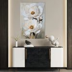 Floral 1562 Canvas Art 60 x 40 cm / Black