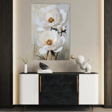 Floral 1562 Canvas Art 60 x 40 cm / Black