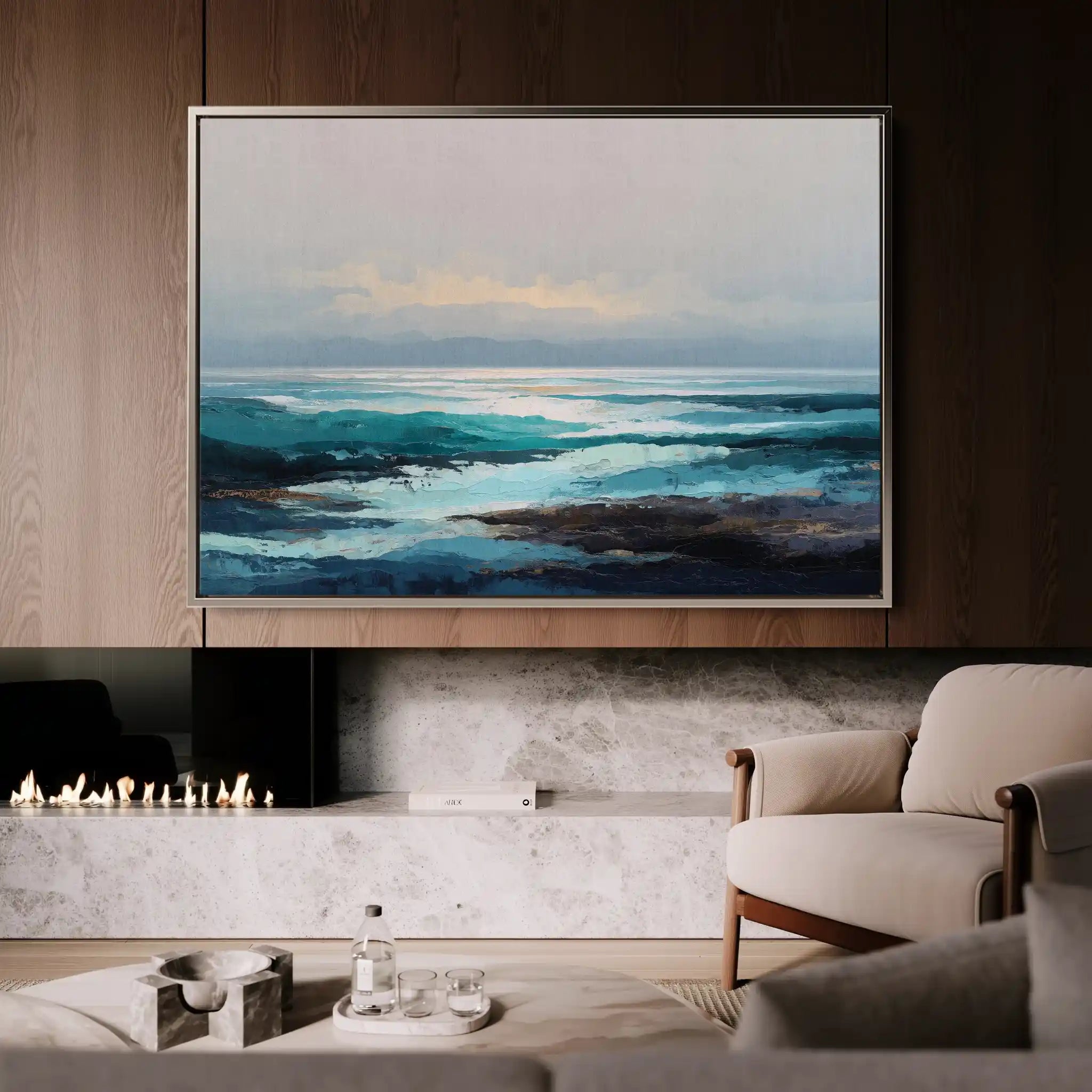 Abstract 1566 Canvas Art 60 x 40 cm / Black