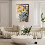 Floral 157 Canvas Art 60 x 40 cm / Black