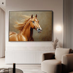 Horses 157 Canvas Art 60 x 40 cm / Black