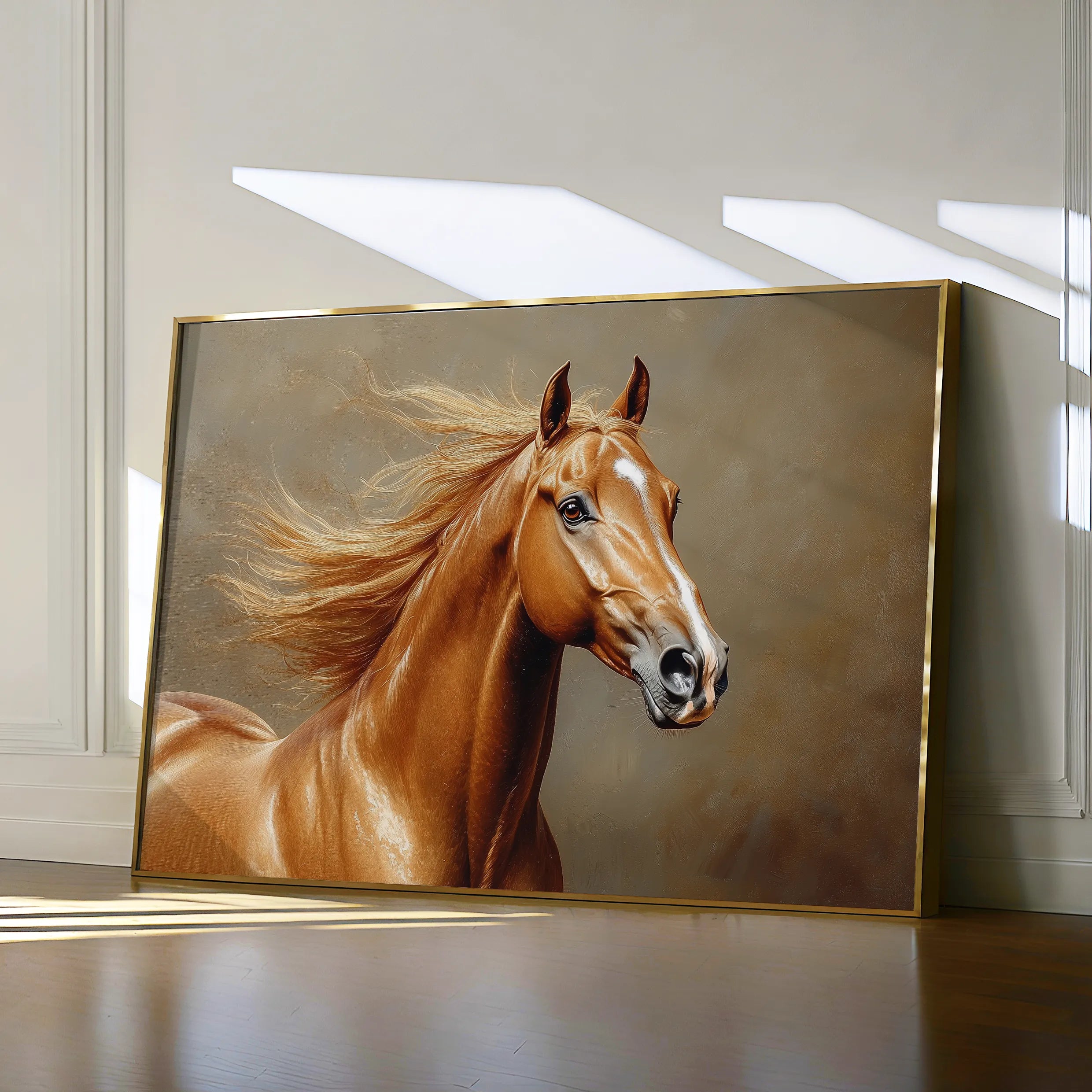 Horses 157 Canvas Art 60 x 40 cm / Black