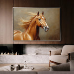 Horses 157 Canvas Art 60 x 40 cm / Black