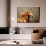 Horses 157 Canvas Art 60 x 40 cm / Black