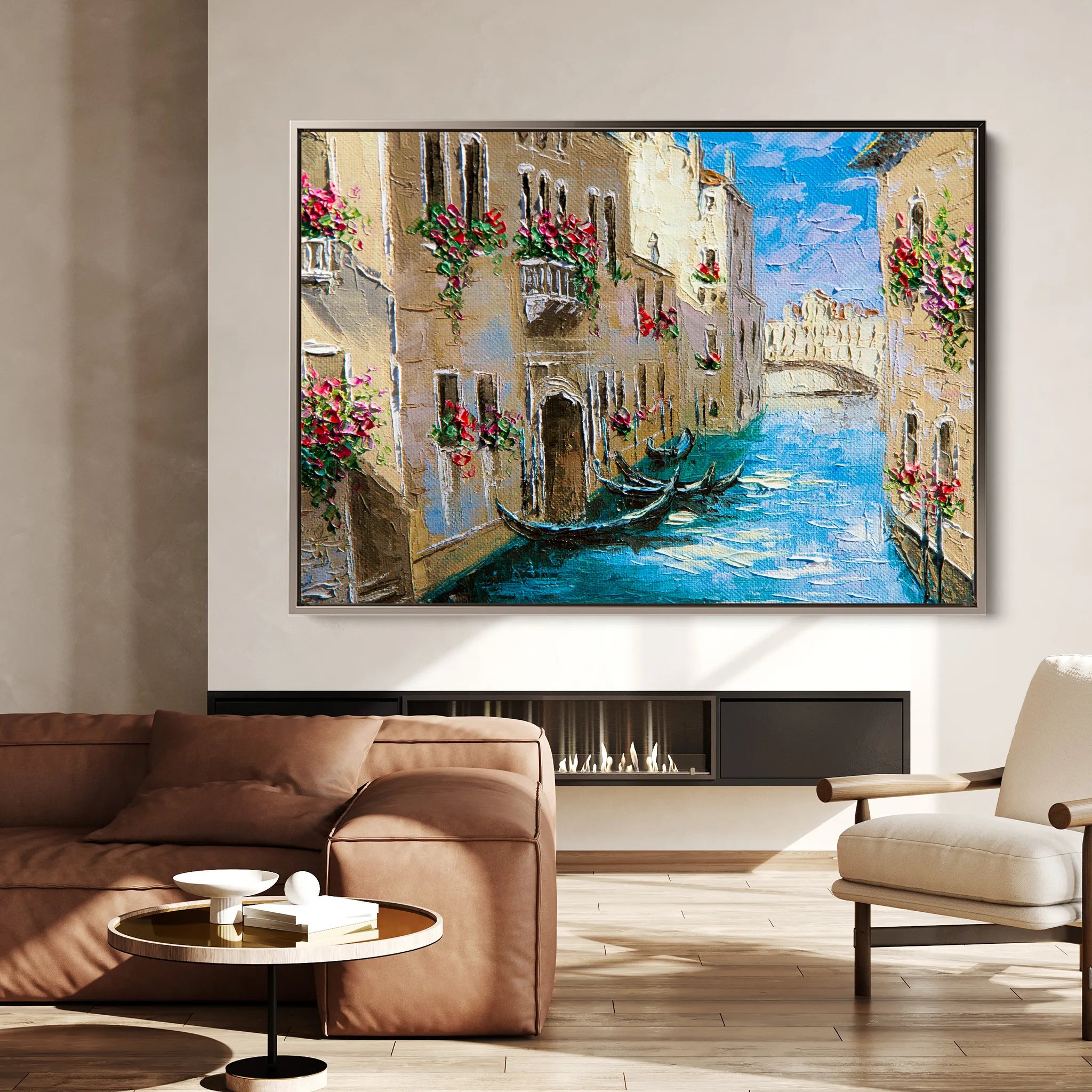 Landscape 157 Canvas Art 60 x 40 cm / Black