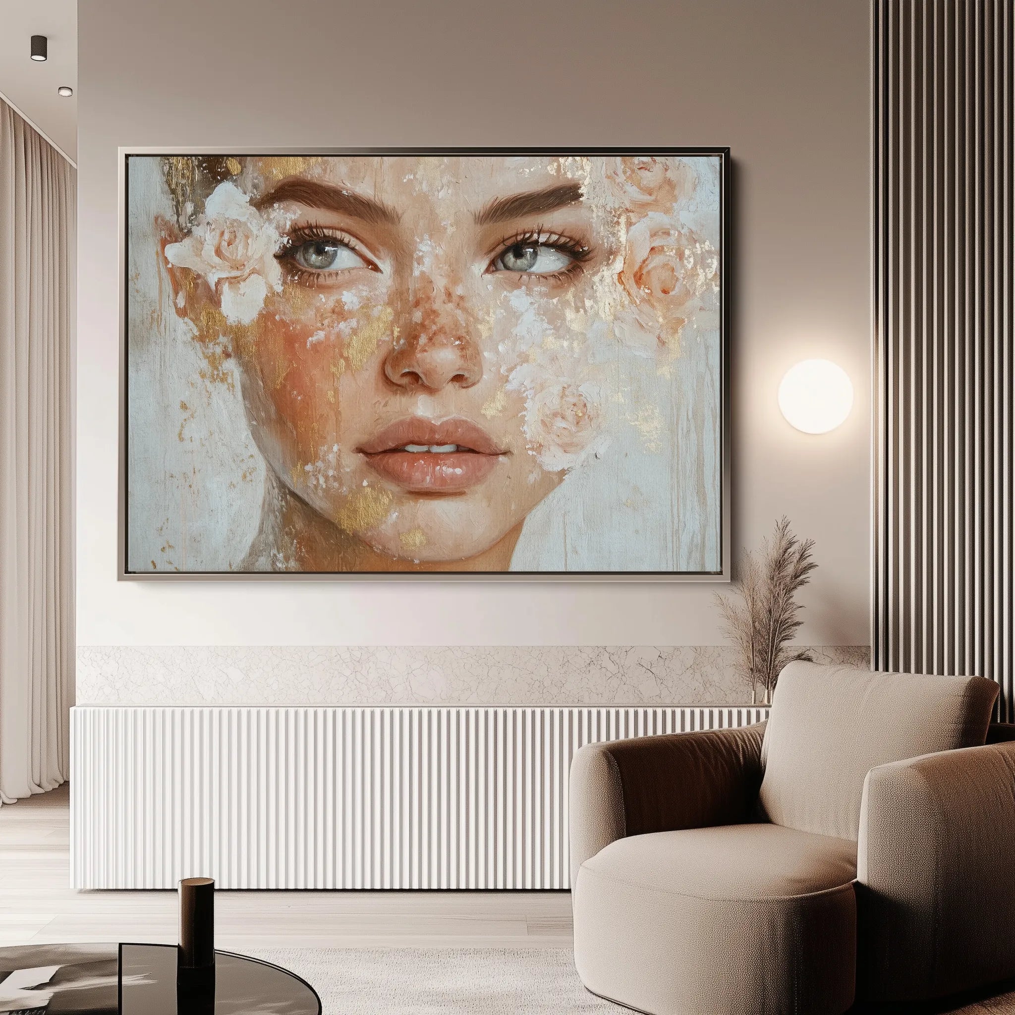 Portrait 157 Canvas Art 60 x 40 cm / Black