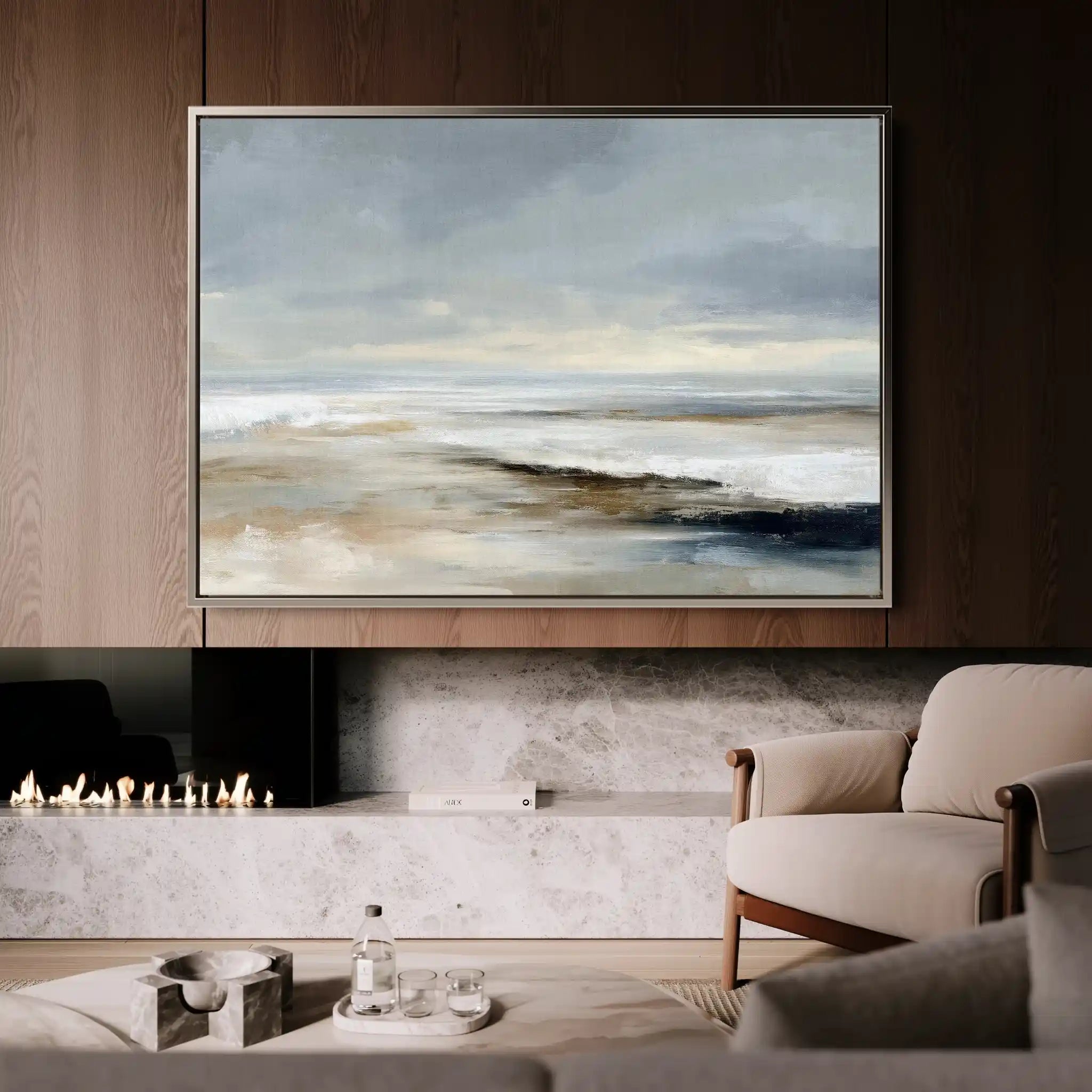 Abstract 1575 Canvas Art 60 x 40 cm / Black