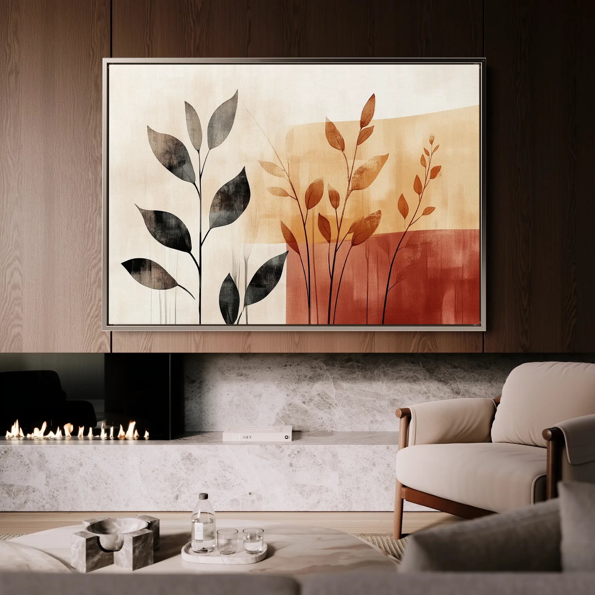 Boho 158 Canvas Art 60 x 40 cm / Black