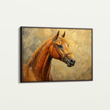 Horses 158 Canvas Art 60 x 40 cm / Black