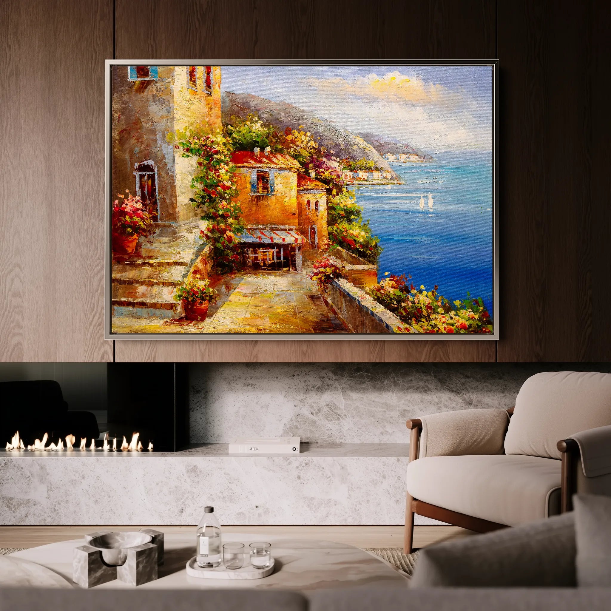 Landscape 158 Canvas Art 60 x 40 cm / Black