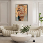Portrait 158 Canvas Art 60 x 40 cm / Black