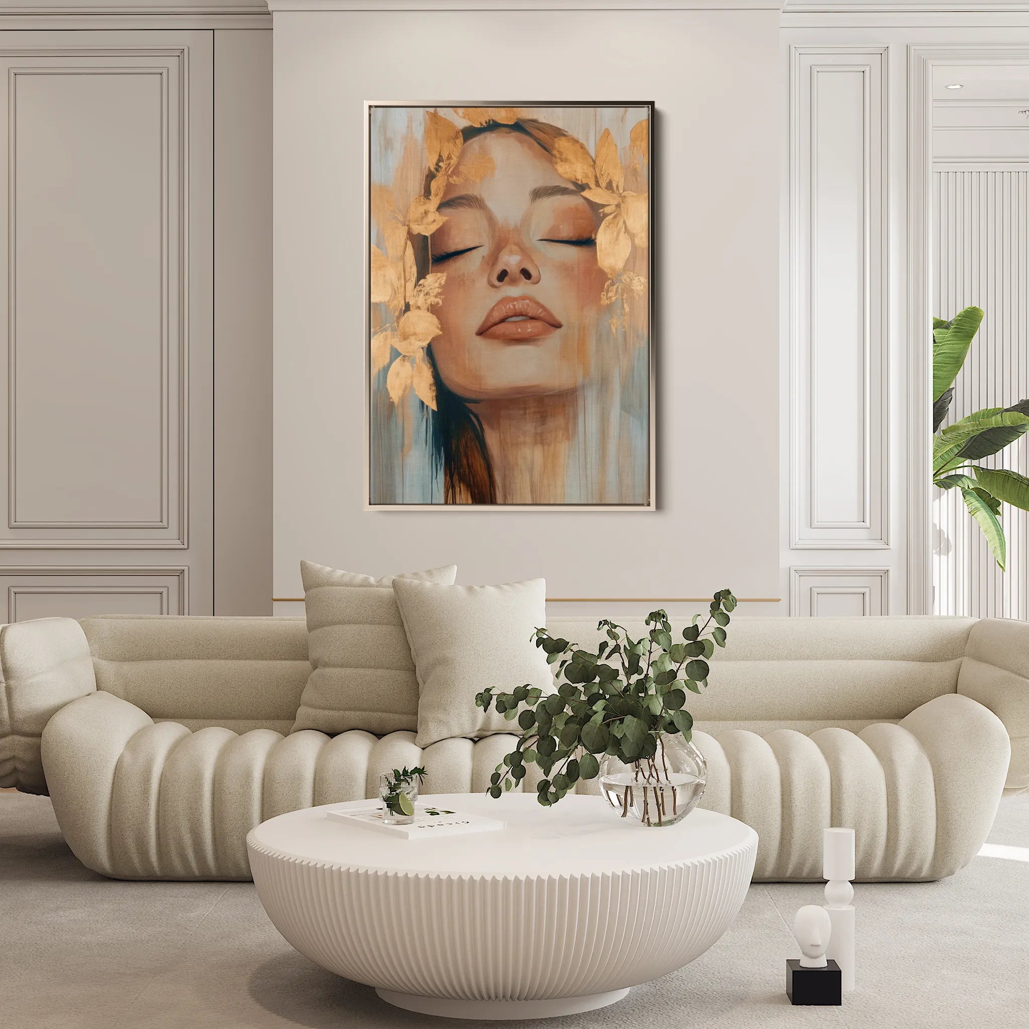 Portrait 158 Canvas Art 60 x 40 cm / Black