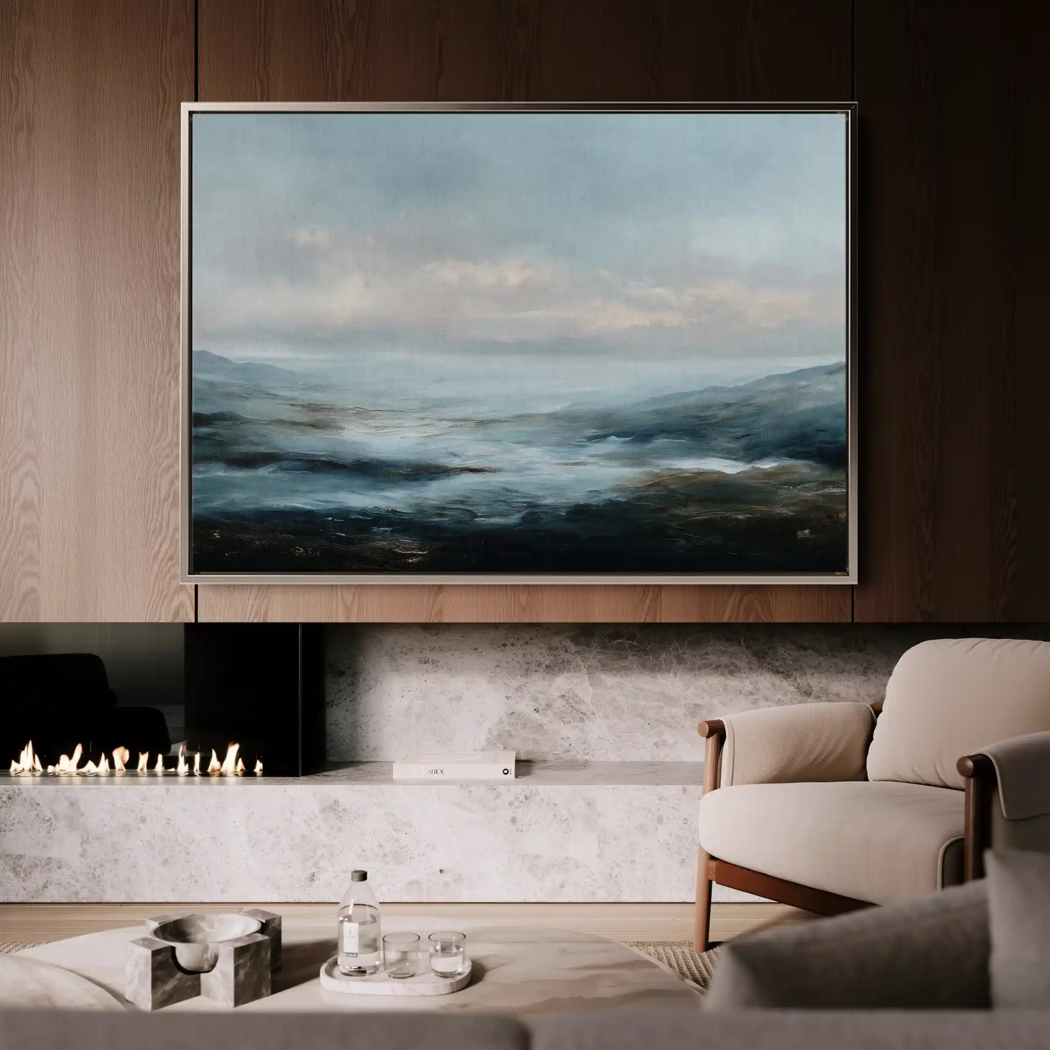Abstract 1584 Canvas Art 60 x 40 cm / Black