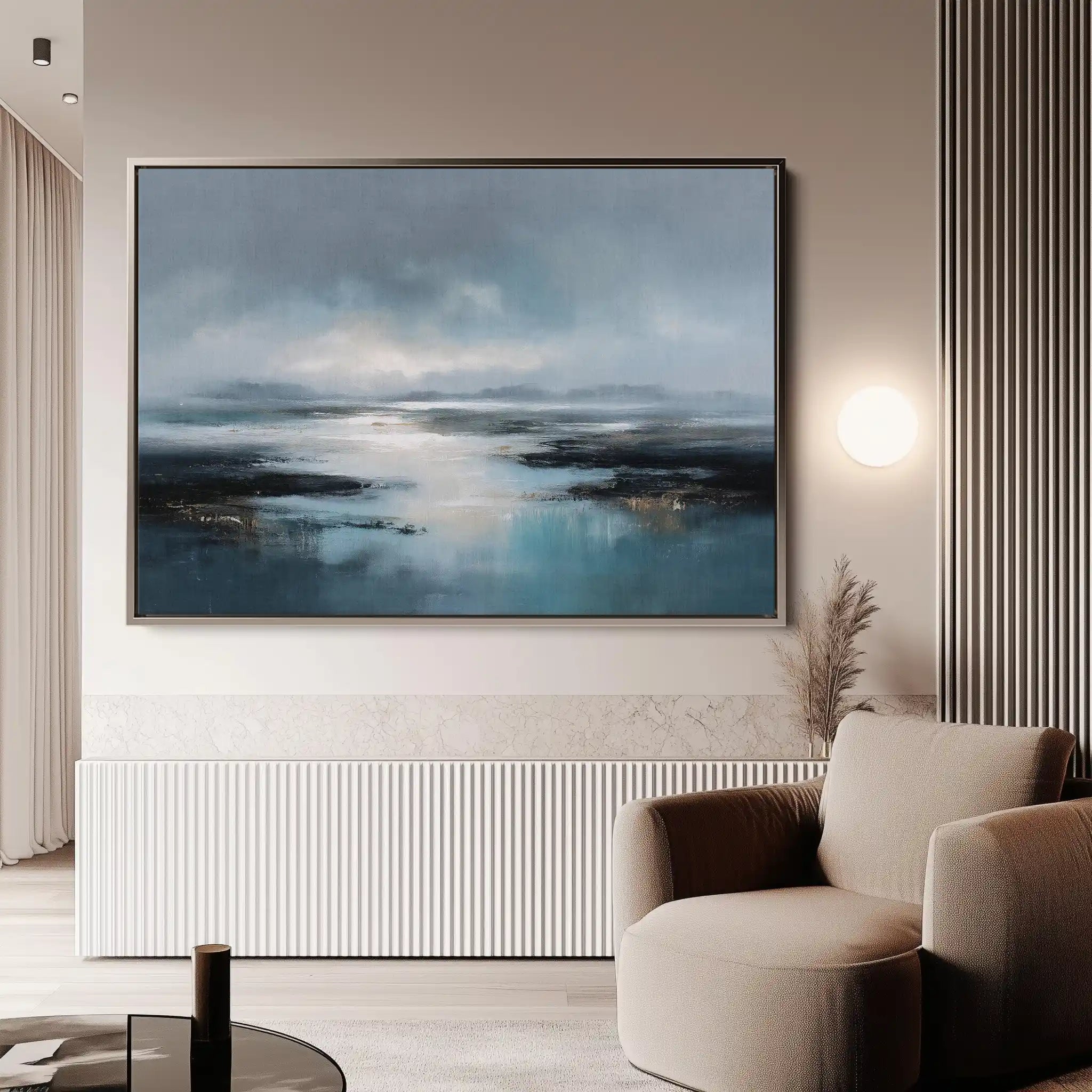 Abstract 1586 Canvas Art 60 x 40 cm / Black