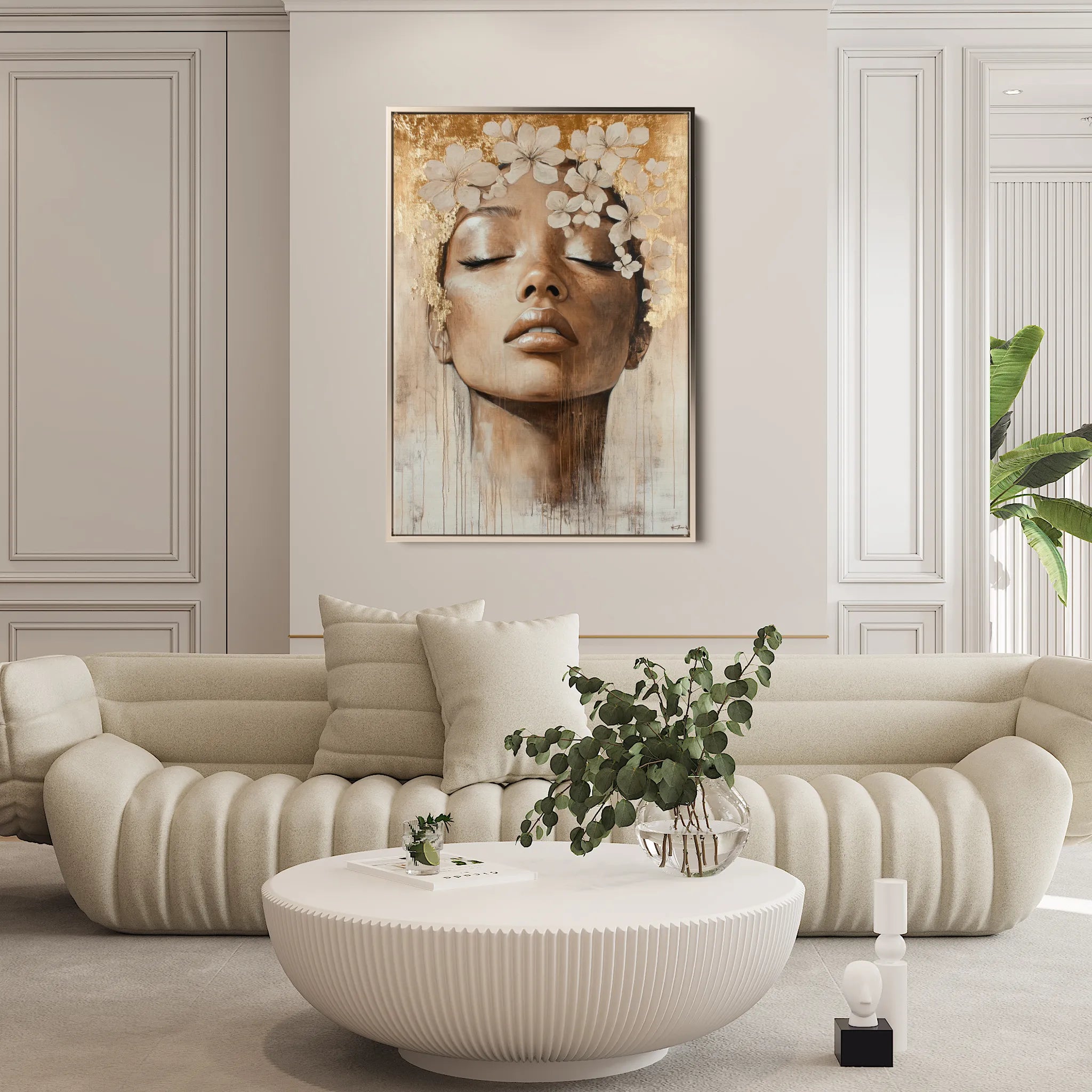 Portrait 159 Canvas Art 60 x 40 cm / Black