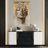 Portrait 159 Canvas Art 60 x 40 cm / Black