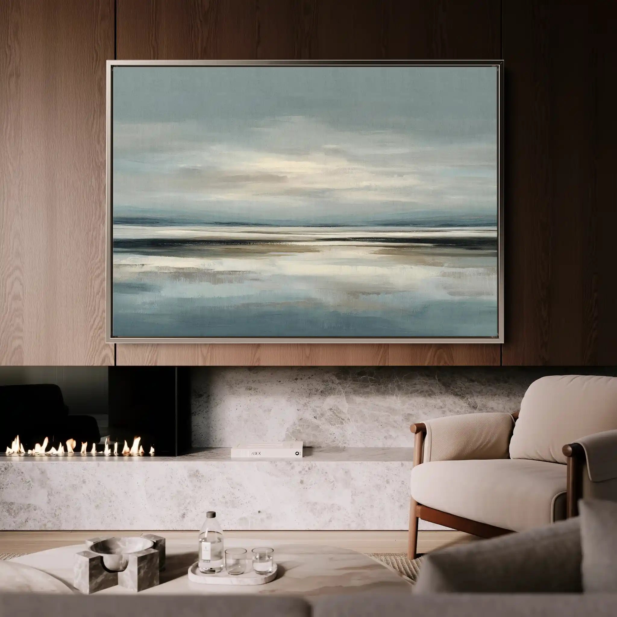 Abstract 1593 Canvas Art 60 x 40 cm / Black