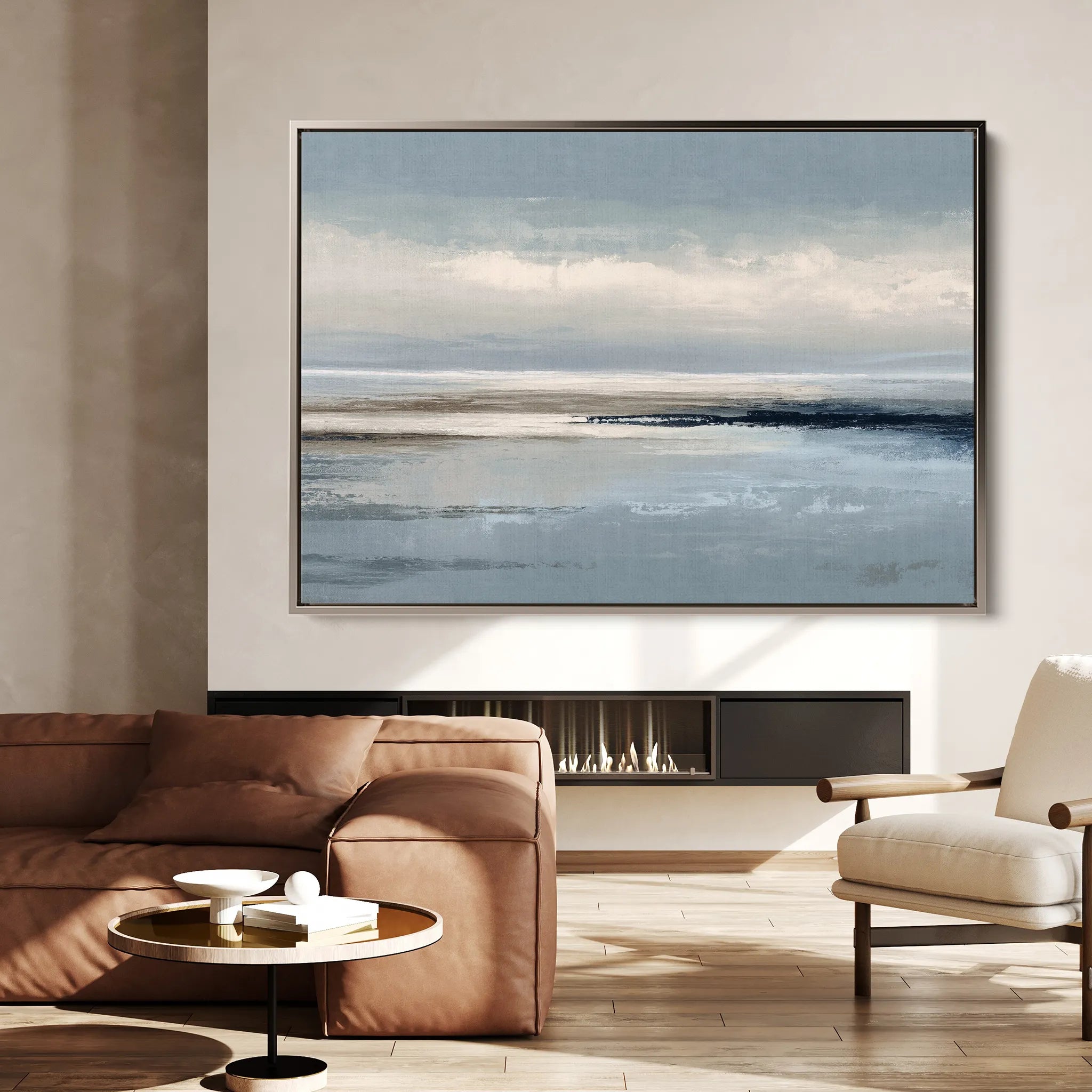 Abstract 1595 Canvas Art 60 x 40 cm / Black