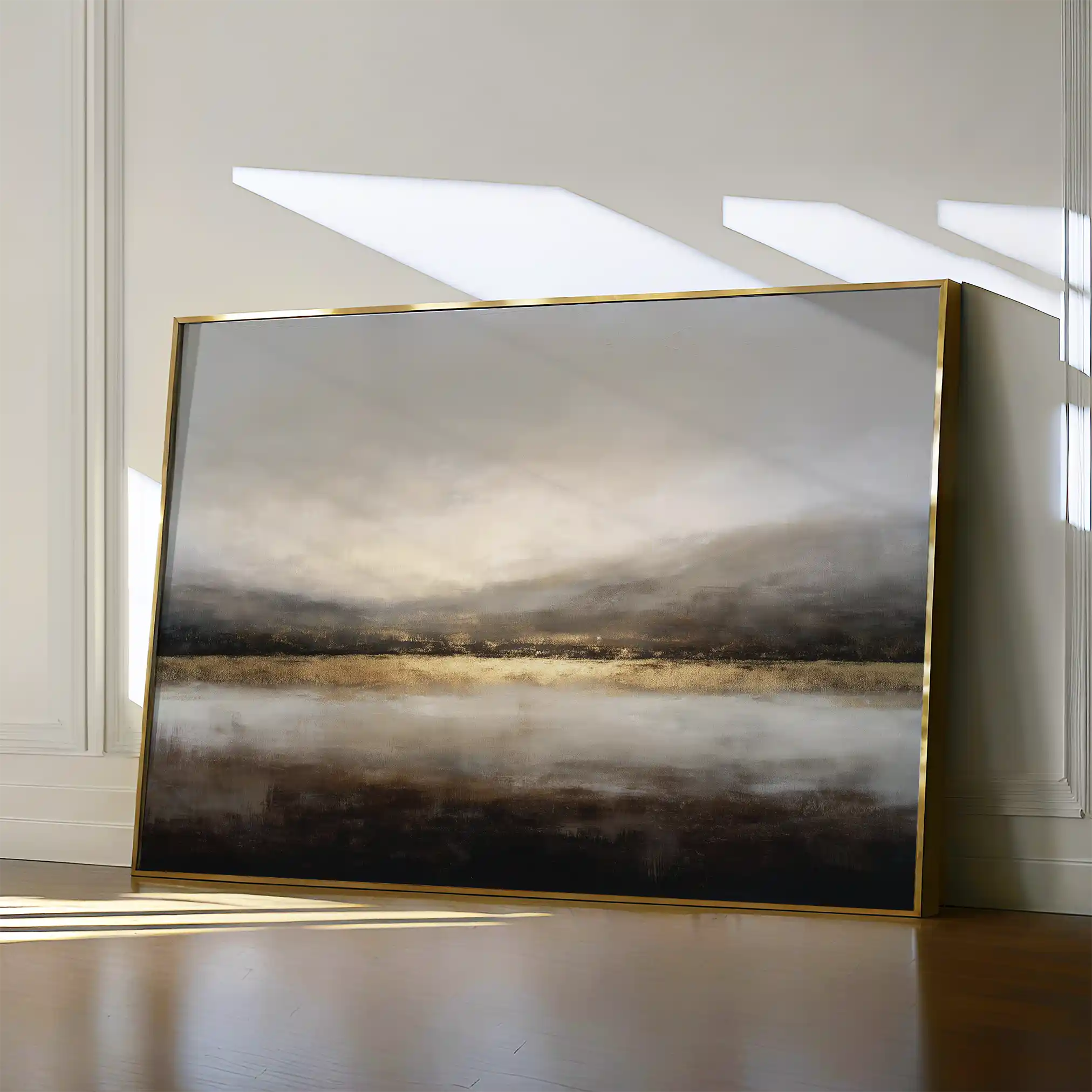 Abstract 1596 Canvas Art 60 x 40 cm / Black