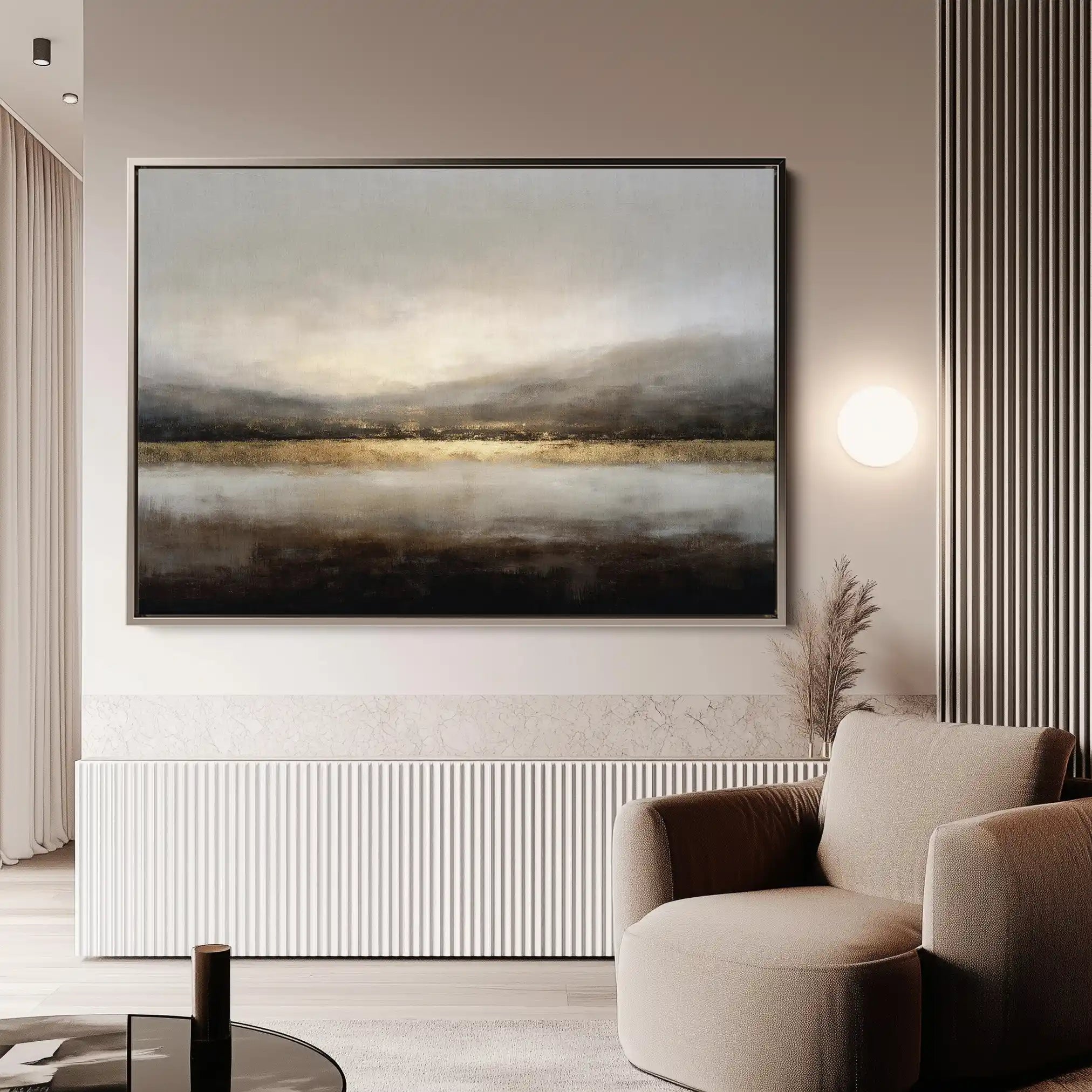 Abstract 1596 Canvas Art 60 x 40 cm / Black
