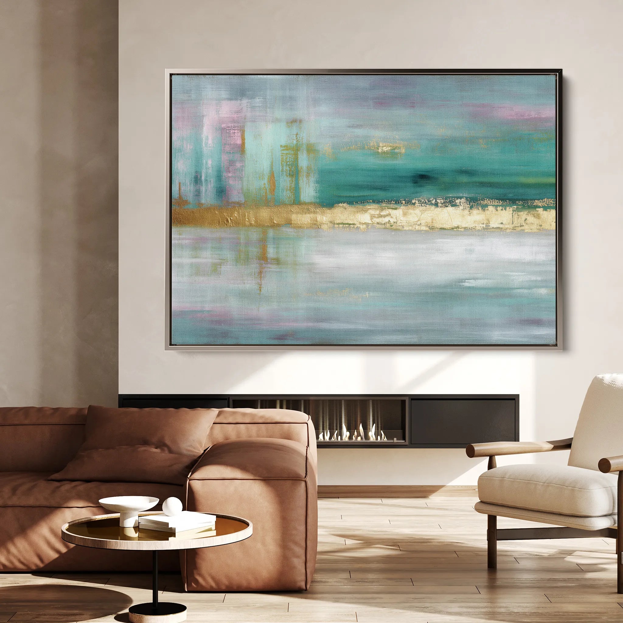 Abstract 1598 Canvas Art 60 x 40 cm / Black