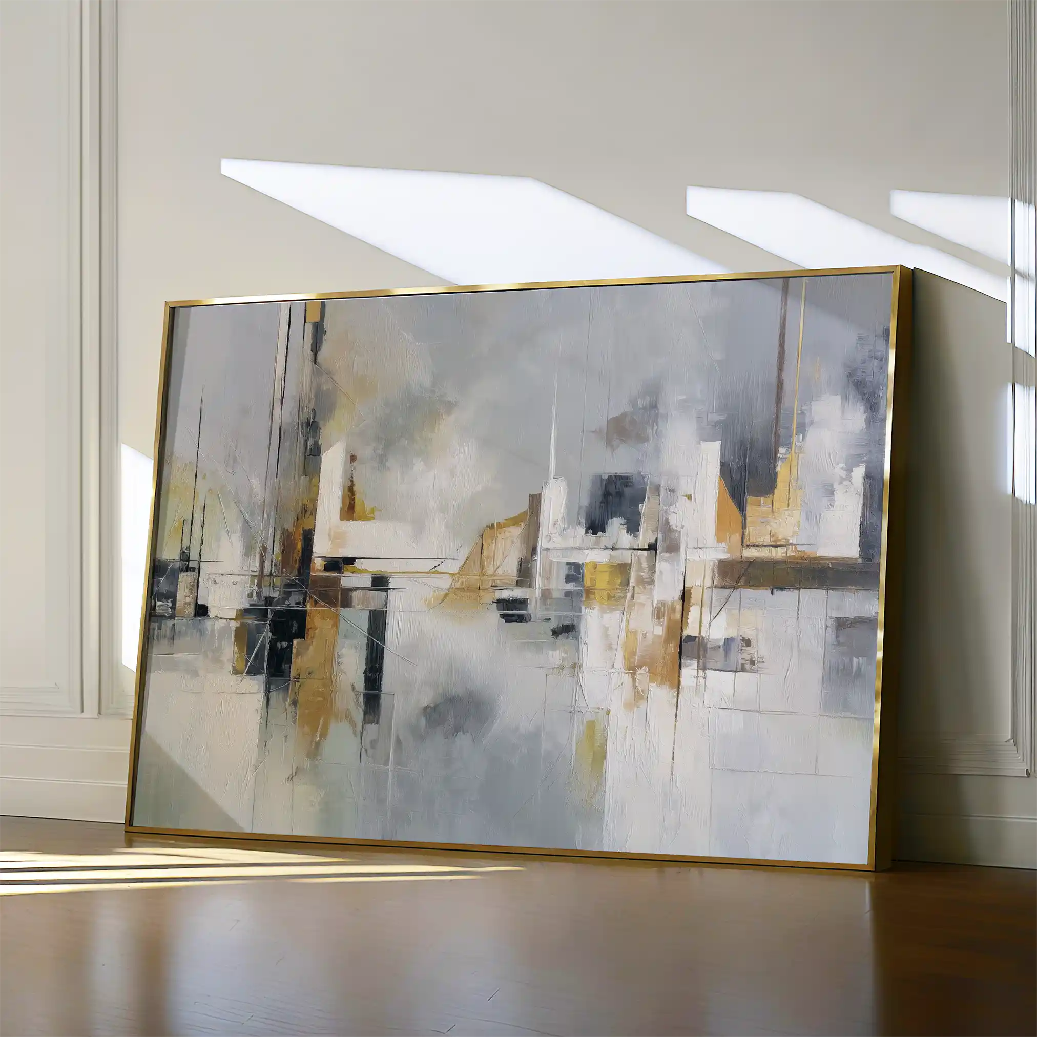 Abstract 1599 Canvas Art 60 x 40 cm / Black