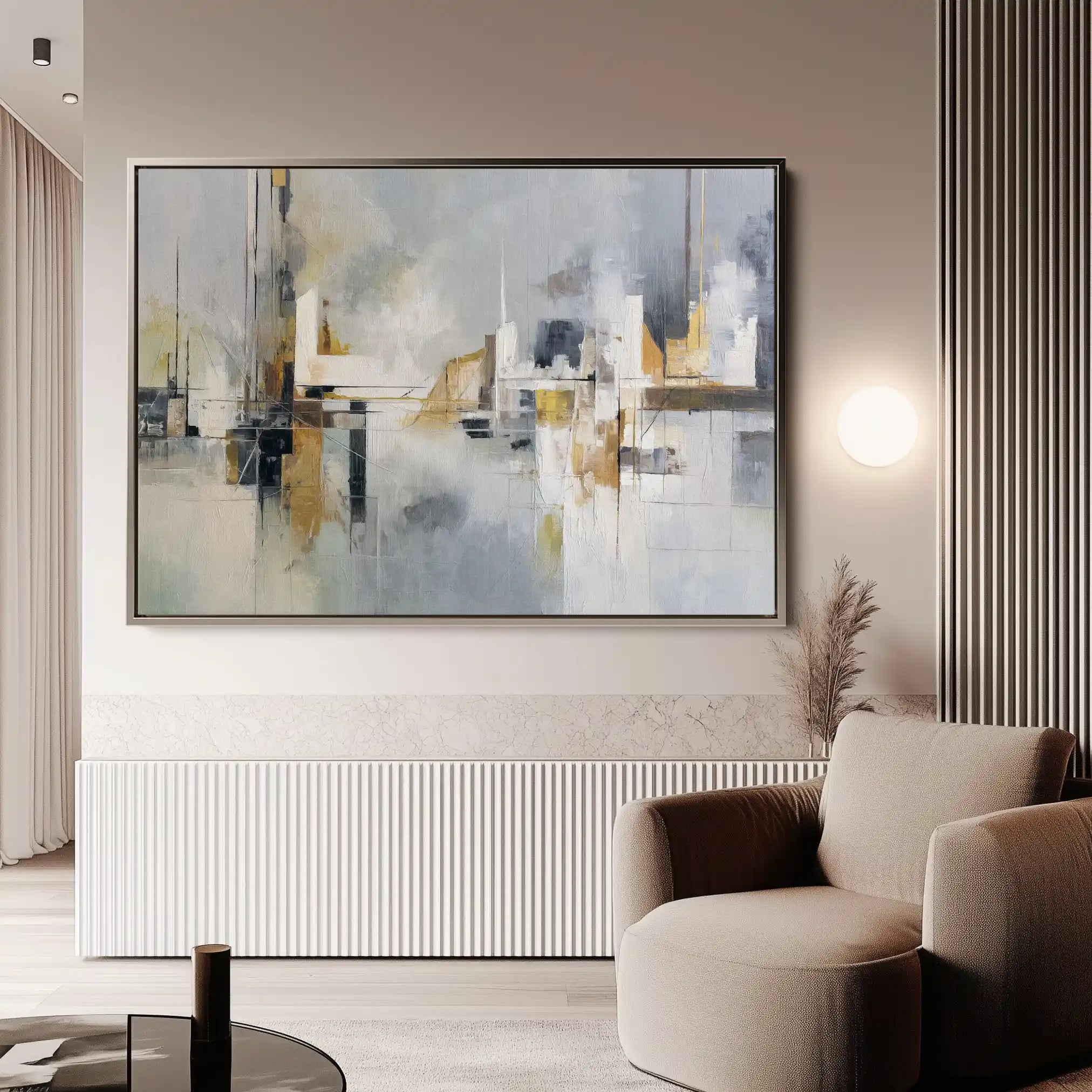 Abstract 1599 Canvas Art 60 x 40 cm / Black