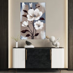 Floral 160 Canvas Art 60 x 40 cm / Black