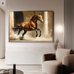Horses 160 Canvas Art 60 x 40 cm / Black